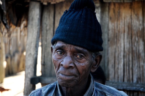 This is the village king. At 83, he's the oldest in his village. He started calling me his brother-in-law!