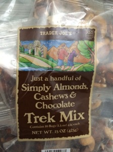 Trader Joe's Trek chocolate almonds cashews